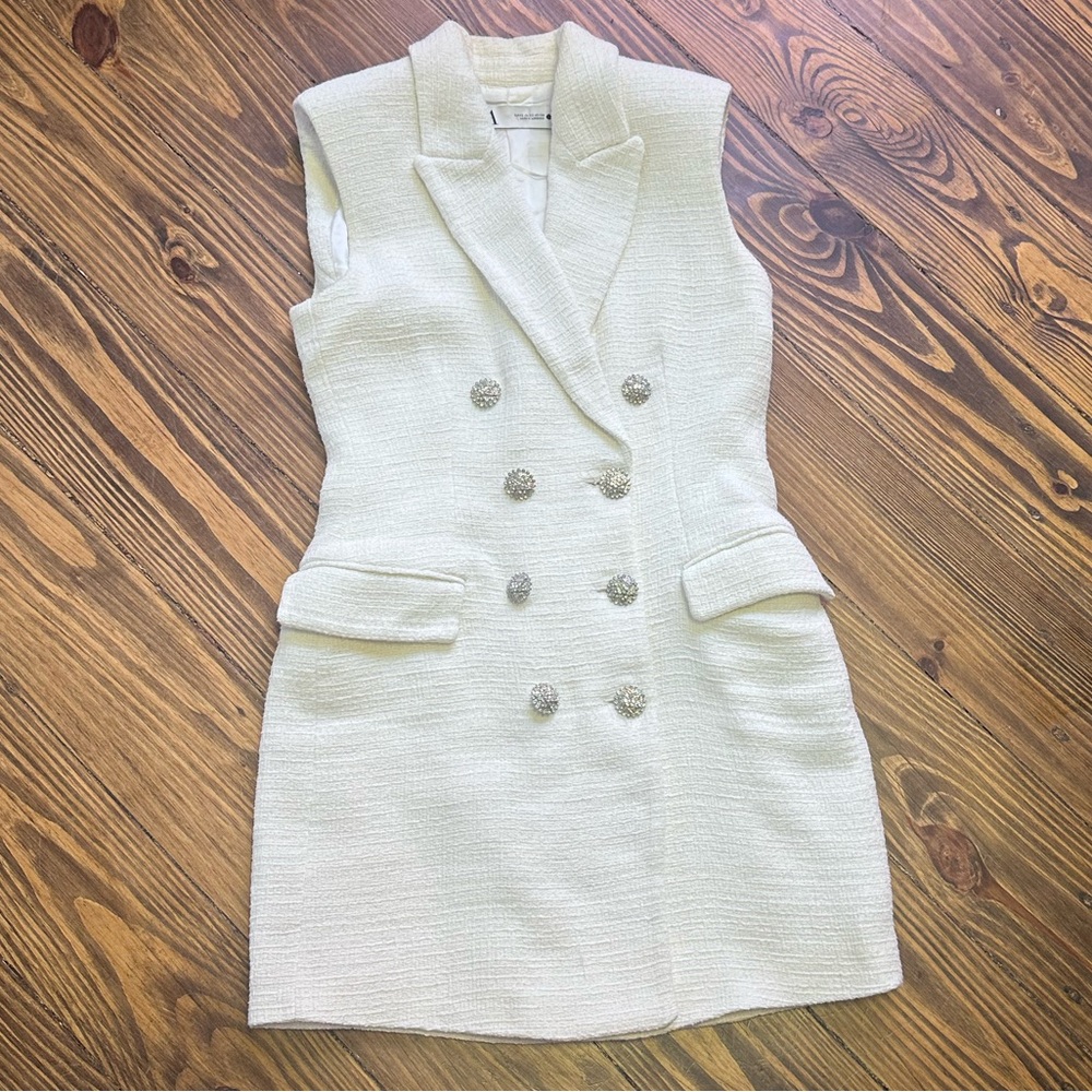 ZARA White Vest Dress